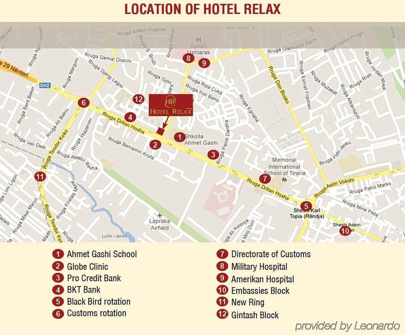Hotel Relax Тирана Экстерьер фото